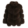 Wanan Touch Classic Black Fox Fur Jacket