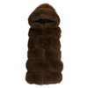 Wanan Touch Calere Dark Gey Vest In Fox Fur