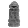 Wanan Touch Calere Gey Vest In Fox Fur