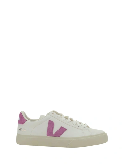 Veja Campo Chromefree Leather Sneakers In White