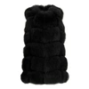 Wanan Touch Calere Dark Gey Vest In Fox Fur