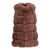 Wanan Touch Calere Camel Vest In Fox Fur