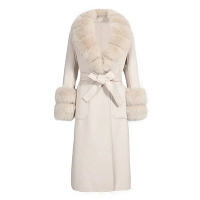 Wanan Touch Coat Lebonè Beige Mixed Cashmere In Neutral