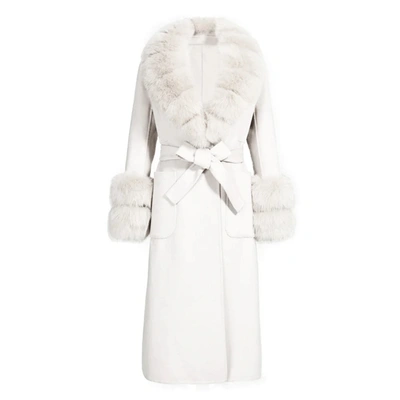Wanan Touch Coat Lebonè White Mixed Cashmere