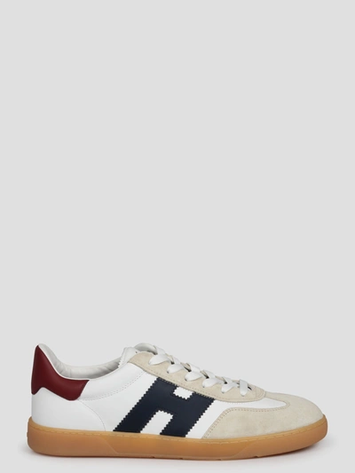 Hogan Logo-print Leather Sneakers In White
