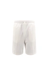 GUCCI COTTON BLEND BERMUDA SHORTS WITH ICONIC WEB DETAIL