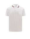 BURBERRY COTTON POLO SHIRT WITH ICONIC  PROFILES