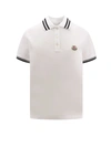 MONCLER COTTON POLO SHIRT WITH LOGO PATCH