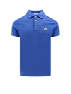 Moncler Cotton Polo Shirt With Logo Patch On The Front