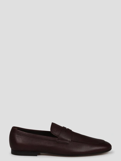 TOD'S GRAINED LEATHER LOAFERS