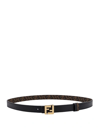 Fendi Leather Belt In Black