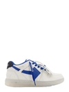 OFF-WHITE LEATHER SNEAKERS WITH ICONIC ZIP TIE