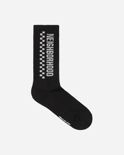 Neighborhood Ci Checker Socks In Black