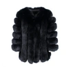 Wanan Touch Classic Black Fox Fur Jacket