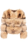 Wanan Touch Raton Beige Jacket In Raccoon Fur