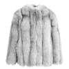 Wanan Touch Reine Gray Fox Fur Jacket