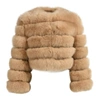 Wanan Touch Paris Camel Jacket In Fox Fur
