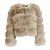 Wanan Touch Rouge Kaki Fox Fur Jacket