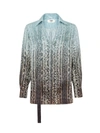 FENDI SILK SHIRT WITH FF AND ANIMALIER PRINT