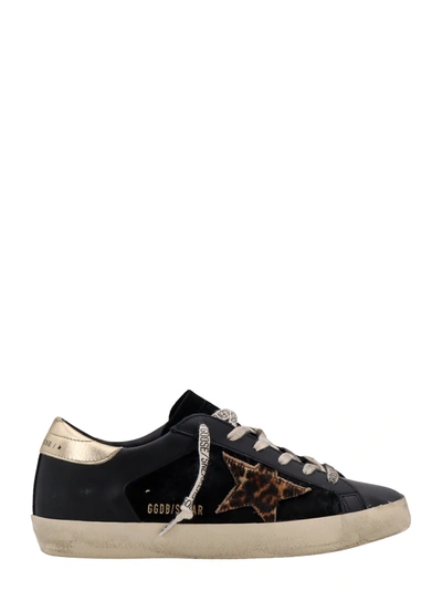 Golden Goose Suede And Leather Sneakers With Animalier Patch In Black