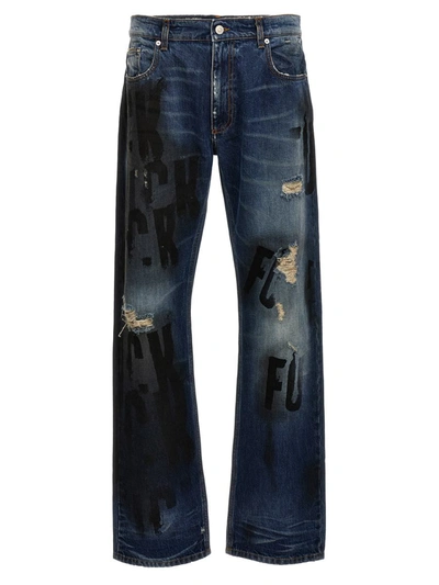 Alyx Blue Mark Flood Edition Jeans In Blu0014 Mid Blue
