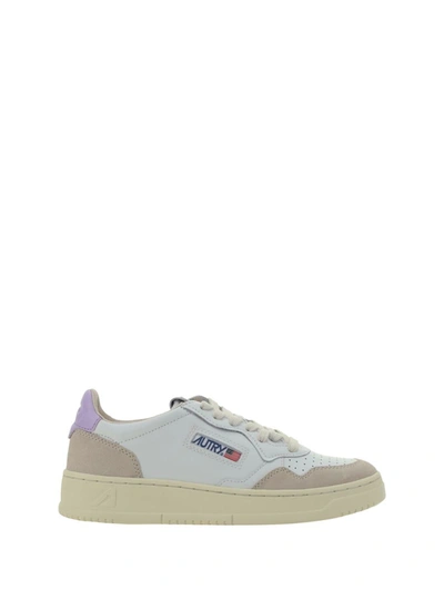 Brioni Autry Sneakers Shoes In Wht/ps Lilac