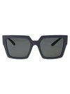 Dolce & Gabbana Crystal-embellished Square-frame Sunglasses In 309087 Grey