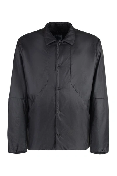 Herno Techno Fabric Raincoat In Black