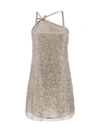 Msgm Gray Sequin Minidress In 94