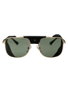 Persol Square Frame Sunglasses In 114958 Gold