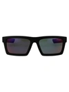 Prada Eyewear Rectangular Frame Sunglasses In 1bo10a Matte Black