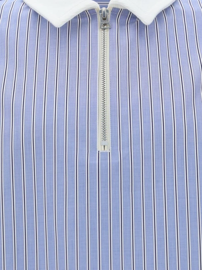 Sacai Knitwear In L/blue Stripe