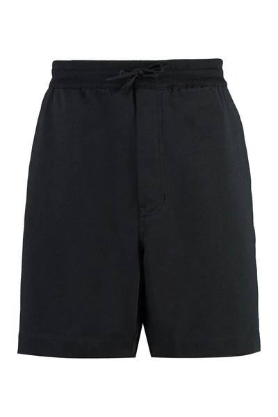 Y-3 Adidas Fleece Shorts In Black