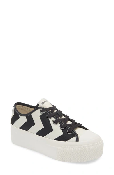 Jimmy Choo Palma Maxi Geometric-print Trainers In X White/black