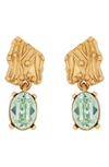 Oscar De La Renta Crystal Branch Drop Earrings In Peridot