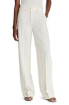 Vince Double Waist Cotton Twill Pants In Off White