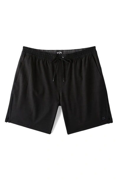 Billabong Men's Crossfire Elastic Hybrid Shorts In Black