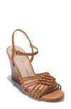 COLE HAAN JITNEY KNOT ANKLE STRAP WEDGE SANDAL