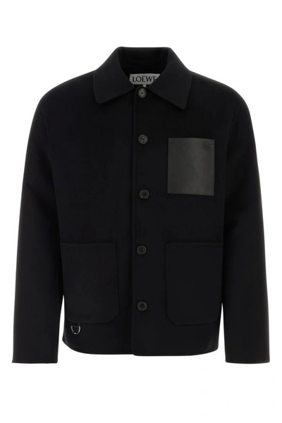 Loewe Man Black Wool Blend Jacket