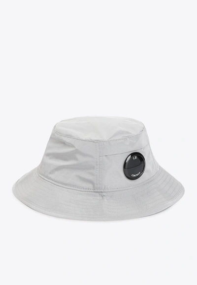 C.p. Company Chrome-r Lens Bucket Hat In Gray