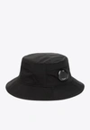C.p. Company Lens-detail Bucket Hat In Black