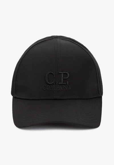 C.p. Company Chrome-r Logo-embroidered Baseball Cap In Black