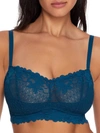 Bare The Essential Lace Curvy Bralette In Blue