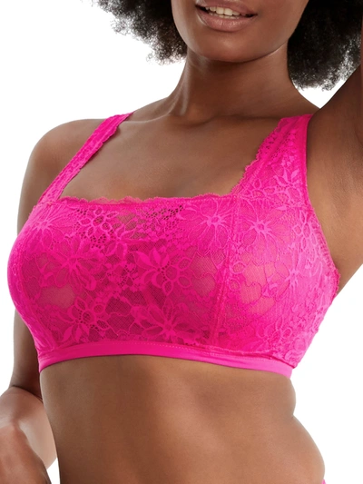 Bare Show Off Lace Cami Bra In Pink Glo