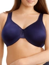 Warner's Olga Signature Support Satin Bra In Evening Blue