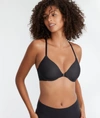 Reveal Low-key Lace Front-close Bra In Black