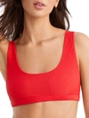 Beach Riot Peyton Bralette Bikini Top In Red