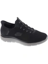 Skechers Summits Mens Slip On Casual Casual And Fashion Sneakers In Black
