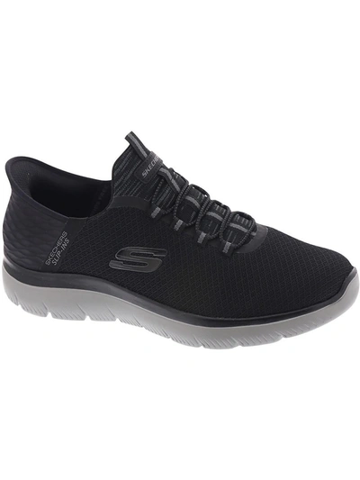 Skechers Summits Mens Slip On Casual Casual And Fashion Sneakers In Black