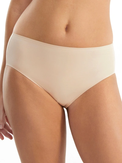 Tc Fine Intimates Women's Wonderful Edge Matte Microfiber Modern Hi-cut Brief In Beige